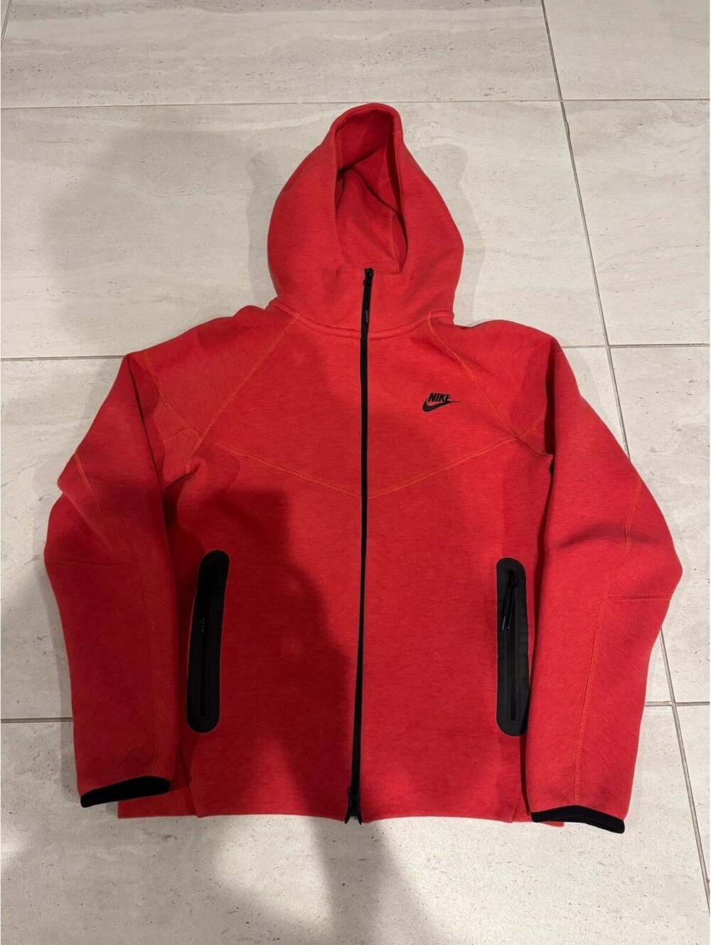 Nike Tech Fleece Full Zip Hoodie Red